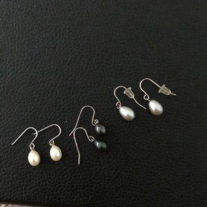 Small Pearl/Sterling Silver Earrings